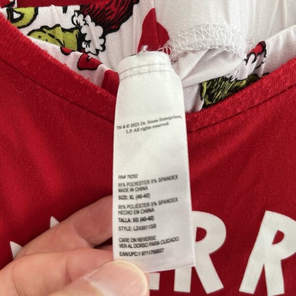 Dr Seuss The Grinch pajamas Don’t Be A Grinch Mens xl Holiday Family Set - Picture 4 of 6